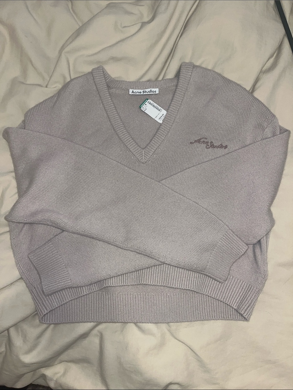 Acne Studios Wool & Yak Sweater in Light Lavender